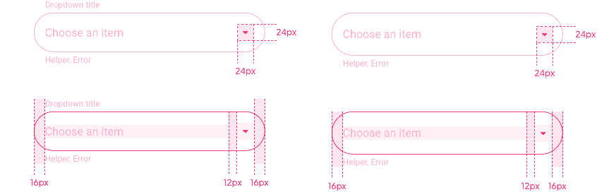 Dropdown inactive state in Title-Up and Title-In layout